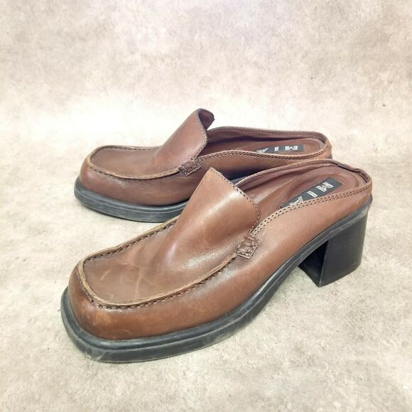 MIA Womens   Size 8 Brown  Slip On 3" Block Heel Mules - Picture 7 of 10